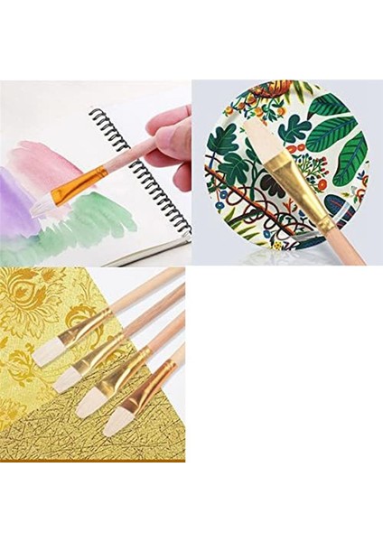 7pcs Altın Kaplama Fırça Seti Çeşitli Boyutlar Yaprak Keçi Saç Fırçaları Metalik Folyo Fırçaları Folyo Kağıt Sanat Zanaat Malzemeleri (Yurt Dışından) indirimleri