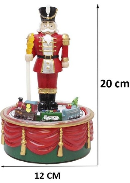 Yılbaşı Hediyelik Dekor Süsü Hareketli Işıklı Müzikli Fındıkkıran 20 cm fiyatları