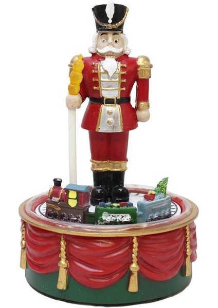 Yılbaşı Hediyelik Dekor Süsü Hareketli Işıklı Müzikli Fındıkkıran 20 cm modelleri