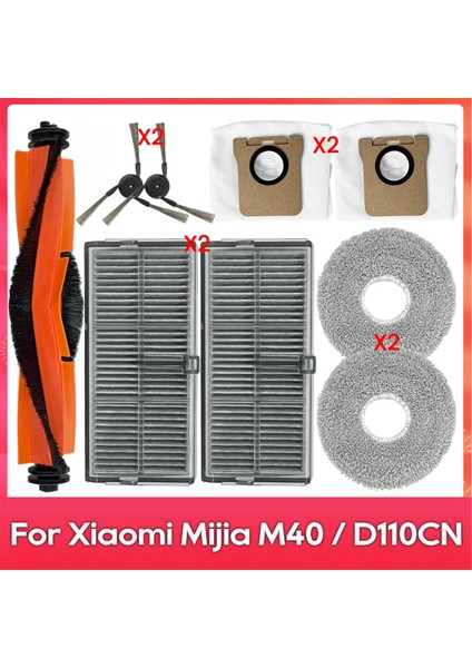 Omni M40 / D110CN Yedek Parçaları Ana Yan Fırça Filtreleri Paspas Bezi Toz Torbaları Aksesuarları (Yurt Dışından)