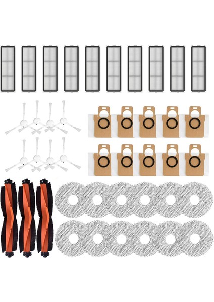 X20+/X20PLUS Robot Süpürge Aksesuarları Ana Yan Fırça Filtresi Paspas Pedleri Toz Torbaları Yedek Parçaları (Yurt Dışından)