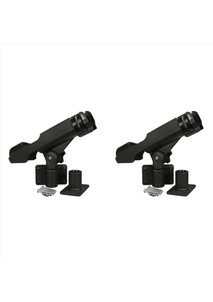 2x Tekne Kayık Olta Çubuğu Tutucu Plastik Olta Braketi Ayarlanabilir Çıkarılabilir Tekne Montajı Balıkçılık Dinlenme (Yurt Dışından)