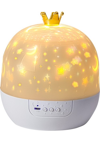 Yıldızlı Gökyüzü Projektör Lambası Müzik Kutusu Müzik Projektörü Yıldızlı Gökyüzü Projektörü Çocuk Odası Rüya Gibi Dönen Yıldızlı Gökyüzü (Yurt Dışından)