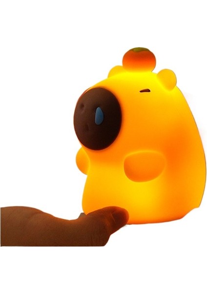 Gece Lambası Capibara Silikon Pat Lambası Çocuk Hediyesi Başucu Atmosfer Lambası Süsleri (Yurt Dışından) modelleri