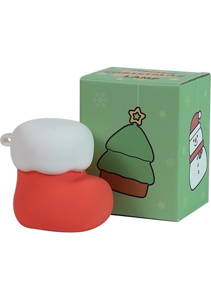 Mini Noel Kolye Silikon Gece Lambası USB Şarj Pat Pat Atmosfer Işığı Aşk Yaratıcı Süsler Çocuk Hediyesi (Yurt Dışından)