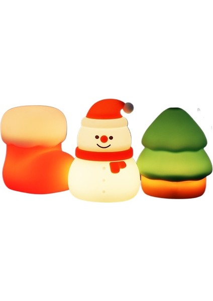 Mini Noel Kolye Silikon Gece Lambası USB Şarj Pat Pat Atmosfer Işığı Aşk Yaratıcı Süsler Çocuk Hediyesi (Yurt Dışından) fiyatları