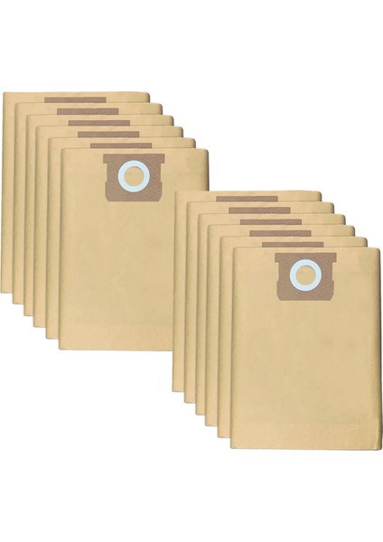 6-10 Galon Islak/kuru Atölye Elektrikli Süpürgeleri Için 12'li Paket DXVA19-4101 Toz Torbası DXV06P DXV09P DXV10P DXV10S DXV10SA DXV10SB (Yurt Dışından)