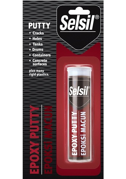 SELSİL EPOXY PUTTY - EPOKSİ MACUN ISIYA DAYANIKLI YAPIŞTIRCI 57GR AHŞAP - METAL - CAM - SERAMİK (5264)