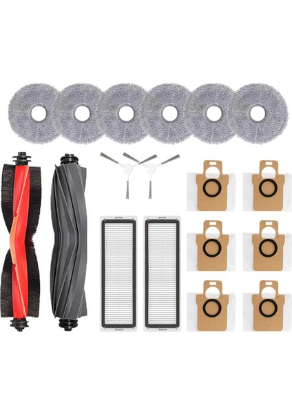 Robot Süpürge X20 + / Plus Temizleyici Ana Yan Fırça Filtre Paspas Bezi Toz Torbası Aksesuarları (Yurt Dışından)