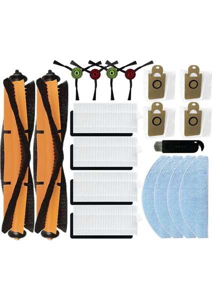 M200 Robot Süpürge Yedek Parça Aksesuarları Ana Yan Fırça Filtre Paspas Bezi Bez Toz Torbası (Yurt Dışından)