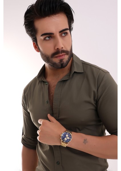 Premium Infinity Ipc Kaplama Altın Lacivert Erkek Kol Saati indirimleri