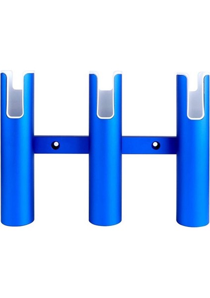 Alüminyum Olta Çubuğu Tutucusu 3 Tüplü Deniz Yat Tekne Kamyonu Için 3 Çubuk Raf Rv Mavi (Yurt Dışından)