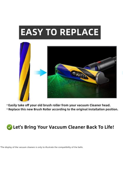 V15 Gen 5 Detect ve V12 10 Slim Serisi Temizleme Başlığı Için Fırça Silindiri, Yedek Parça No. 971634-01'I Değiştirin (Yurt Dışından) fiyatları