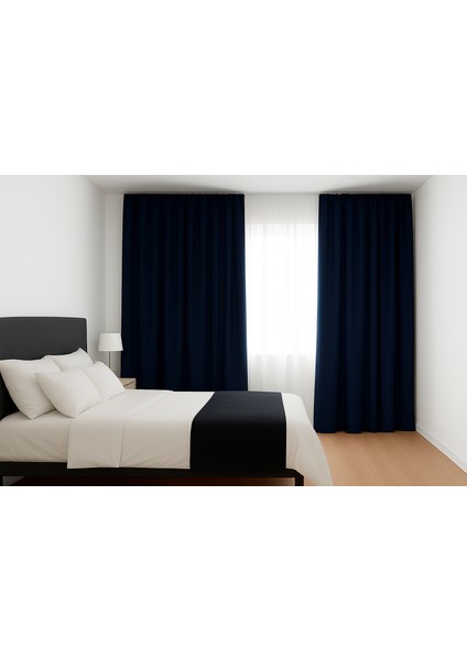 Lacivert Işık Geçirmez Termal Blackout Karartma Saten Perde Enxboy fiyatları