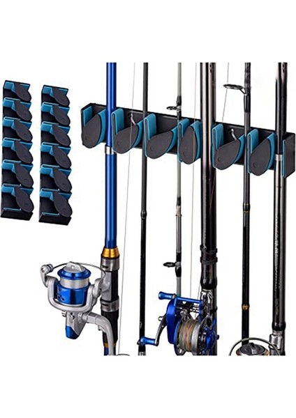 2 Packfishing Pole Tutucular Duvara Montajlı Balıkçı Çubuk Raf/kutup Rafı 12 Çubuğa Kadar Tutar (Yurt Dışından) fırsatları