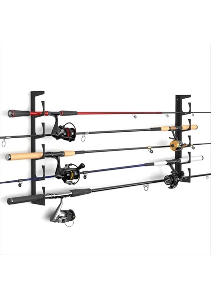 Ferforje Olta Rafı Asılabilir Duvar Veya Tavan Yatay Destek 6 Olta Barındırabilir (Yurt Dışından) modelleri