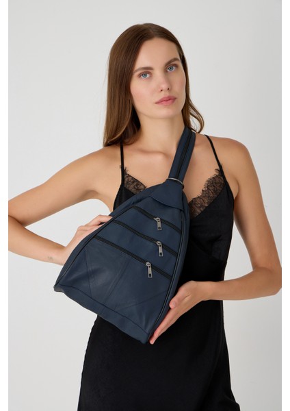 Özel Tasarım Hakiki Deri Sırt ve Kol Çantası Fonksiyonel Çanta