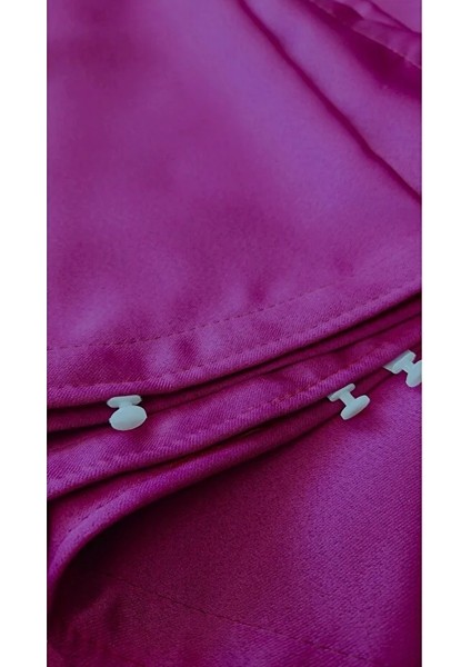 Mor Işık Geçirmez Termal Kornişli Blackout Karartma Saten Perde Enxboy fiyatları