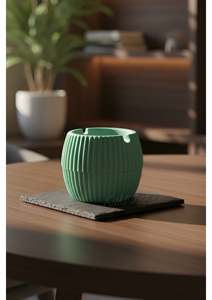 Kokusuz Metal Kapaklı Tombik Küllük - 1 Adet