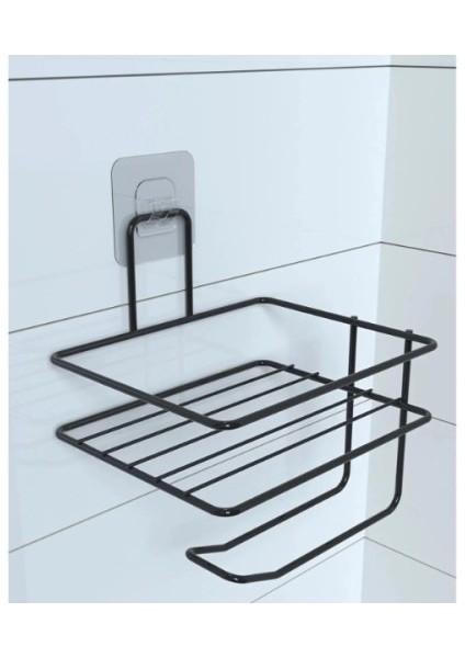 Pratik Yapışkanlı Metal Tuvalet Kağıdı Tutucu