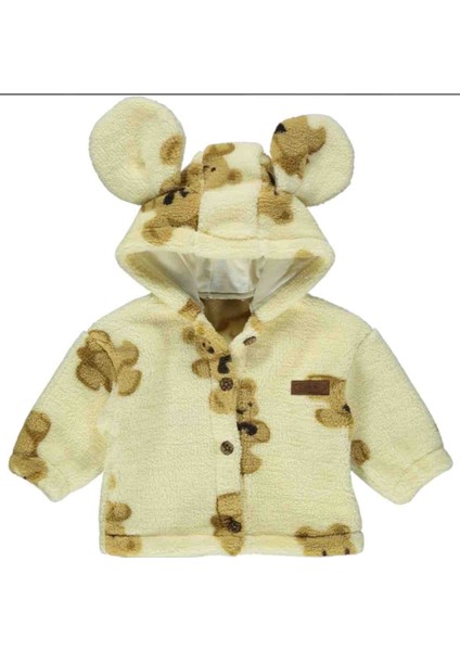 Ayıcık Baskılı Kulaklı Kuzu Welsoft Çocuk Bebek Hırka Yumuşacık Doku fiyatları