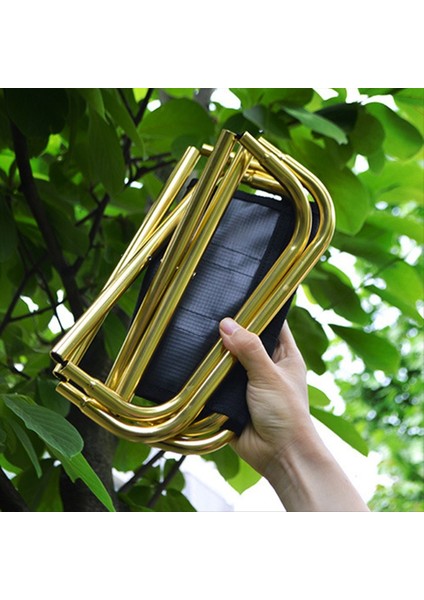 Açık Katlanır Kamp Taburesi Altın Alüminyum Alaşım Sandalye Çanta Taburesi Koltuk Balıkçılık Kamp Siyah (Yurt Dışından) modelleri