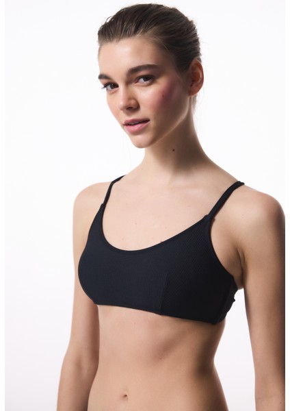 Siyah Mary Bra Bikini Üstü