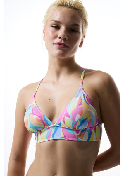 Renkli Noche Bralet Bikini Üstü