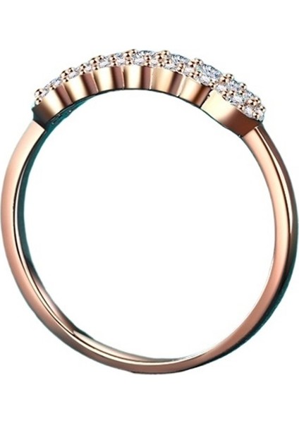 Kadınlar Için S925 Ayar Gümüş Altın Moissanite Yüzük (Beden: 11) (Yurt Dışından) modelleri