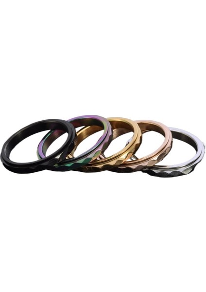 Kadınlar Için Elmas Yönlü Dar Işaret Parmağı Yüzüğü Döndürülebilir Yüzük 18 Ayar Altın (Beden: 10) (Yurt Dışından) fiyatları