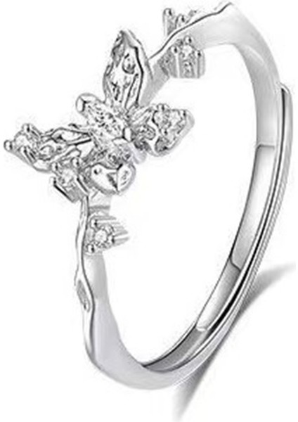 Erkekler ve Kadınlar Için Ayarlanabilir Kelebek Çift Yüzükler Mobius Yüzüğü (Yurt Dışından)