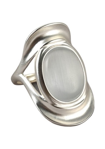 Kadınlar Için Kedi Gözü Taşlı Ince Ayarlanabilir Yüzük (Yurt Dışından)