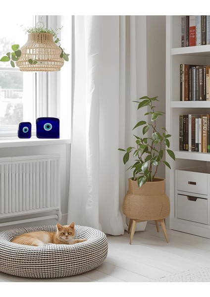 Modern Kare Nazar Boncuğu Seti 2'li – Ev & Ofis Dekoru - Pozitif Enerji ve Şık Objeler fiyatları