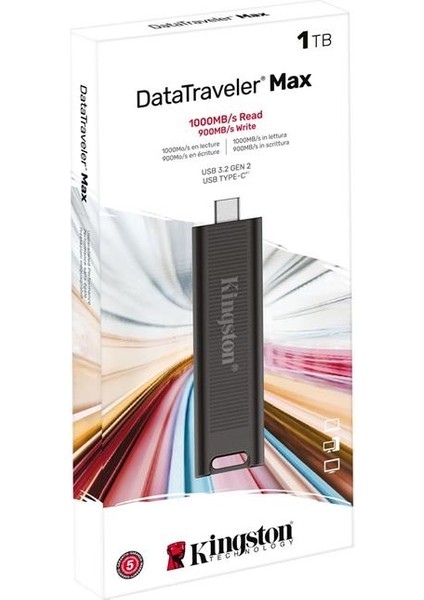 DTMAX-1TB 1TB DataTraveler Max Type-C 1000R-900W USB 3.2 Gen 2 Flash Bellek modelleri