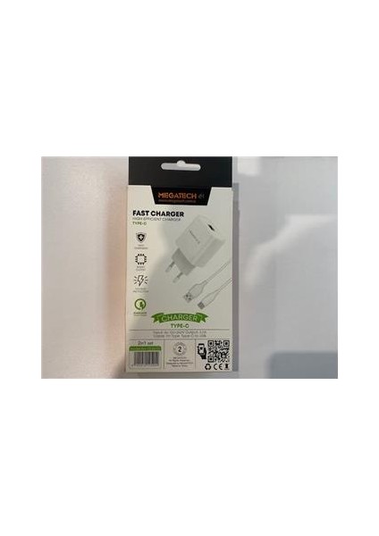 CC03(CC22-T3) 5v-3.0A Ev Şarj+Type-c Kablo Hızlı Şarj modelleri