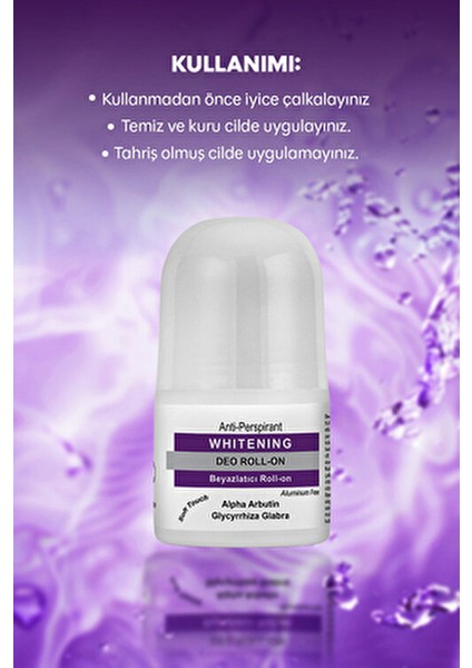 Beyazlatıcı Roll-On Alüminyum İçermez Kalıcı Ferahlık 50 ml Tüm Cilt Tipleri İçin indirimleri
