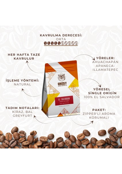 El Salvador Fınca La Fany Filter Kahve 1000 Gr. Çekirdek