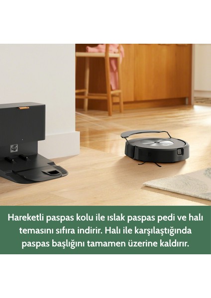 İrobot Roomba Combo J7+ Robot Süpürge 3200 Pa Emiş Gücü Akıllı Telefon İle Kontrol Düz Zemin indirimleri