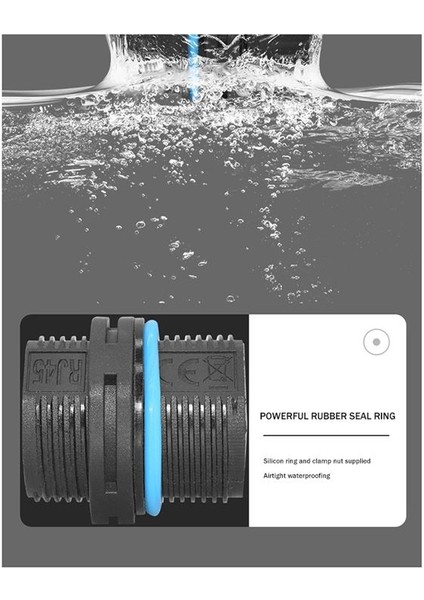 5pcs Panel Montajı RJ45 Su Geçirmez Konektör Ethernet Lan Kablo Konektörü Çift Kafa Adaptörü Toz Kapağına Sahip (Yurt Dışından) fiyatları