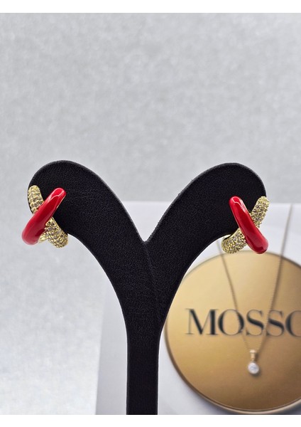 Xuping x Model Zirkon Taşlı Kırmızı Renkli Çelik Küpe modelleri