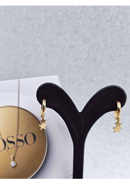 Xuping Yıldız Model Gold Renk Çelik Küpe indirimleri