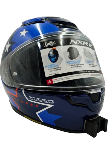 Shoei Nxr 2 / RF1400 Kask uyumlu chinmount aksiyon kamera çene bağlantı aparatı seti