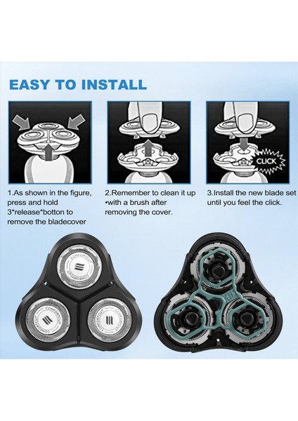 Sensotouch 2d Tıraş Makineleri 1150X, 1160X, 1170X, 1180X ve Daha Fazlası Için RQ11 Yedek Başlık (Yurt Dışından) indirimleri