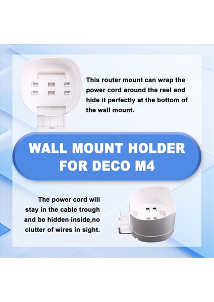 Tp-Link Deco M4/e4/p9/s4 Için Ofis Için Kablo Yönetimi ile Yönlendirici Duvar Montaj Mesh Wifi Sistem Depolama Braketi (Yurt Dışından) indirimleri
