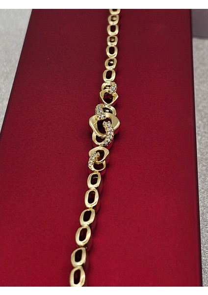 Xuping Ortası Sonsuzluk Model Zirkon Taş Detaylı Çelik Bileklik