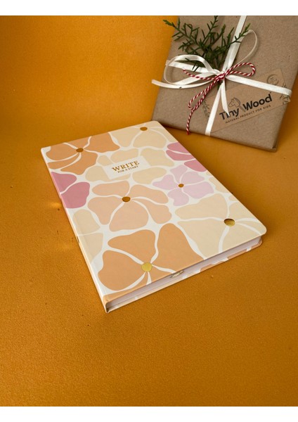 Desenli A5 Çizgili Defter – Sert Kapaklı 96 Yaprak Hediyelik Defter