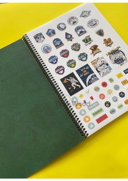 A4 Alfa Stickerlı 80 Yaprak Erkek Çocuk Okul Defteri | Spiralli Çizgili Defter Yeşil modelleri