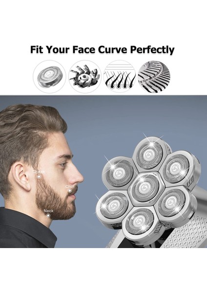 7d Elektrikli Tıraş Makinesi Yedek Başlık L Su Geçirmez Bıçak Esnek Kesici Yüzen Yüz Sakalı (Yurt Dışından) fiyatları