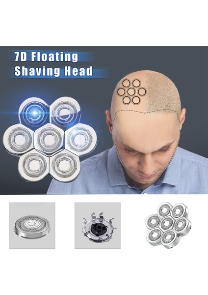 7d Elektrikli Tıraş Makinesi Yedek Başlık L Su Geçirmez Bıçak Esnek Kesici Yüzen Yüz Sakalı (Yurt Dışından) modelleri