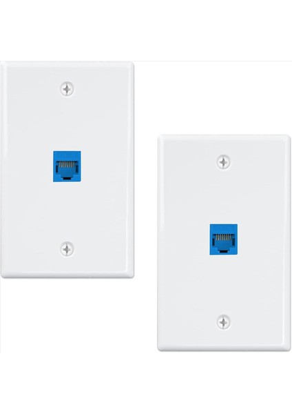 6 Pack 1 Port Ethernet Duvar Plakası RJ45 Cat6 Dişi-Kadın Jack Sline Kuplör Yüz Plakaları 1 Port (Yurt Dışından) modelleri